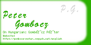 peter gombocz business card